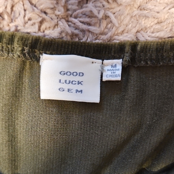 Good Luck Gem Velvet Mini Dress - Picture 5 of 9